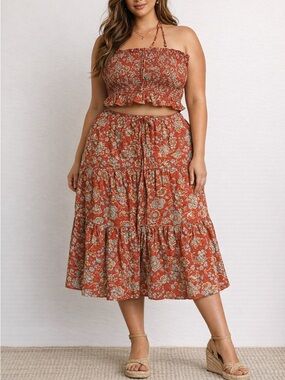 Sienna Sky Rust Floral Set